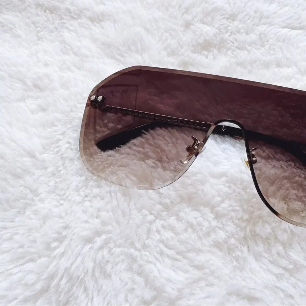 Piper Clear Brown Single-Lens Sunglasses